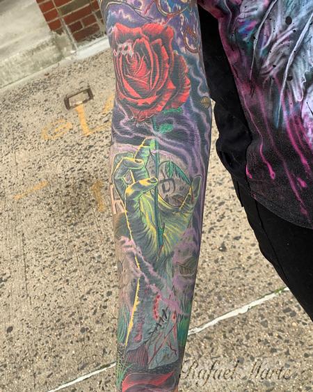 Rafael Marte - Zombie Hand Reaching out  from the Grave Full Color Sleeve 